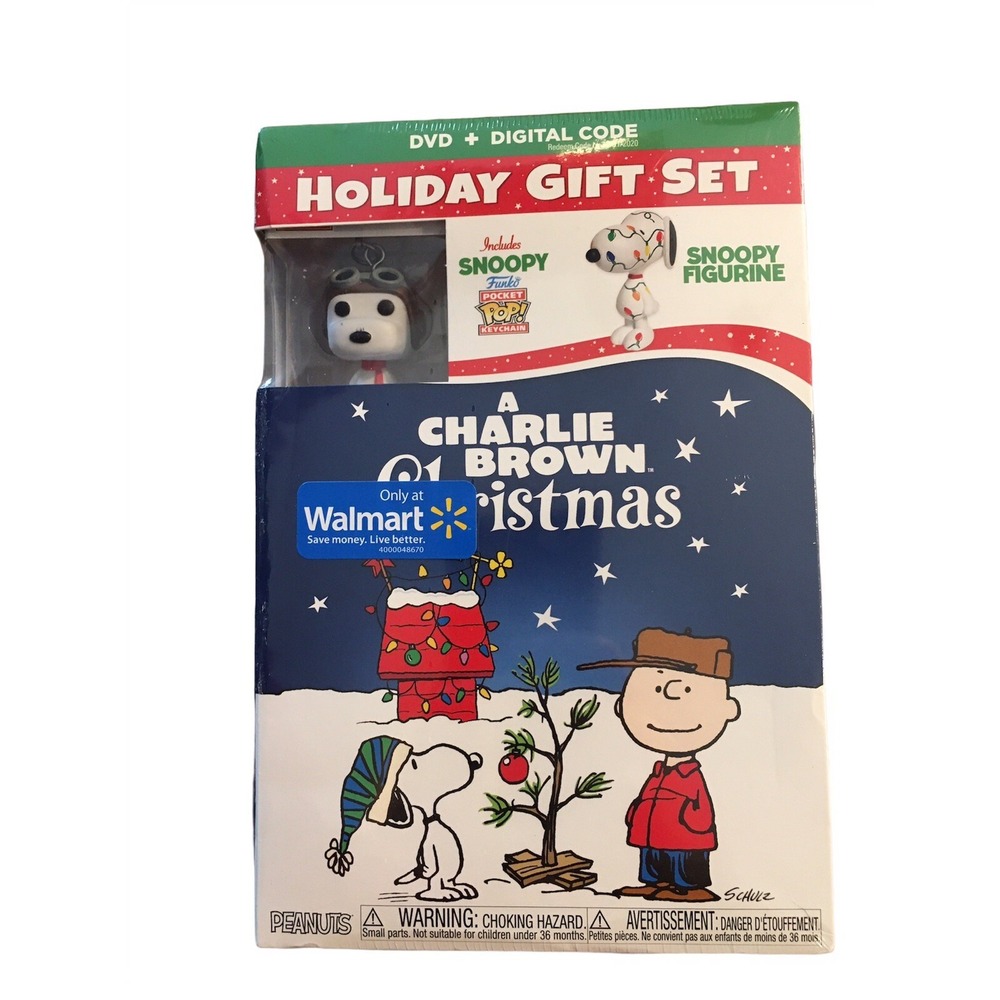 Peanuts‎ A Charlie Brown Christmas DVD Holiday Gift Set Funko Keychain Snoopy